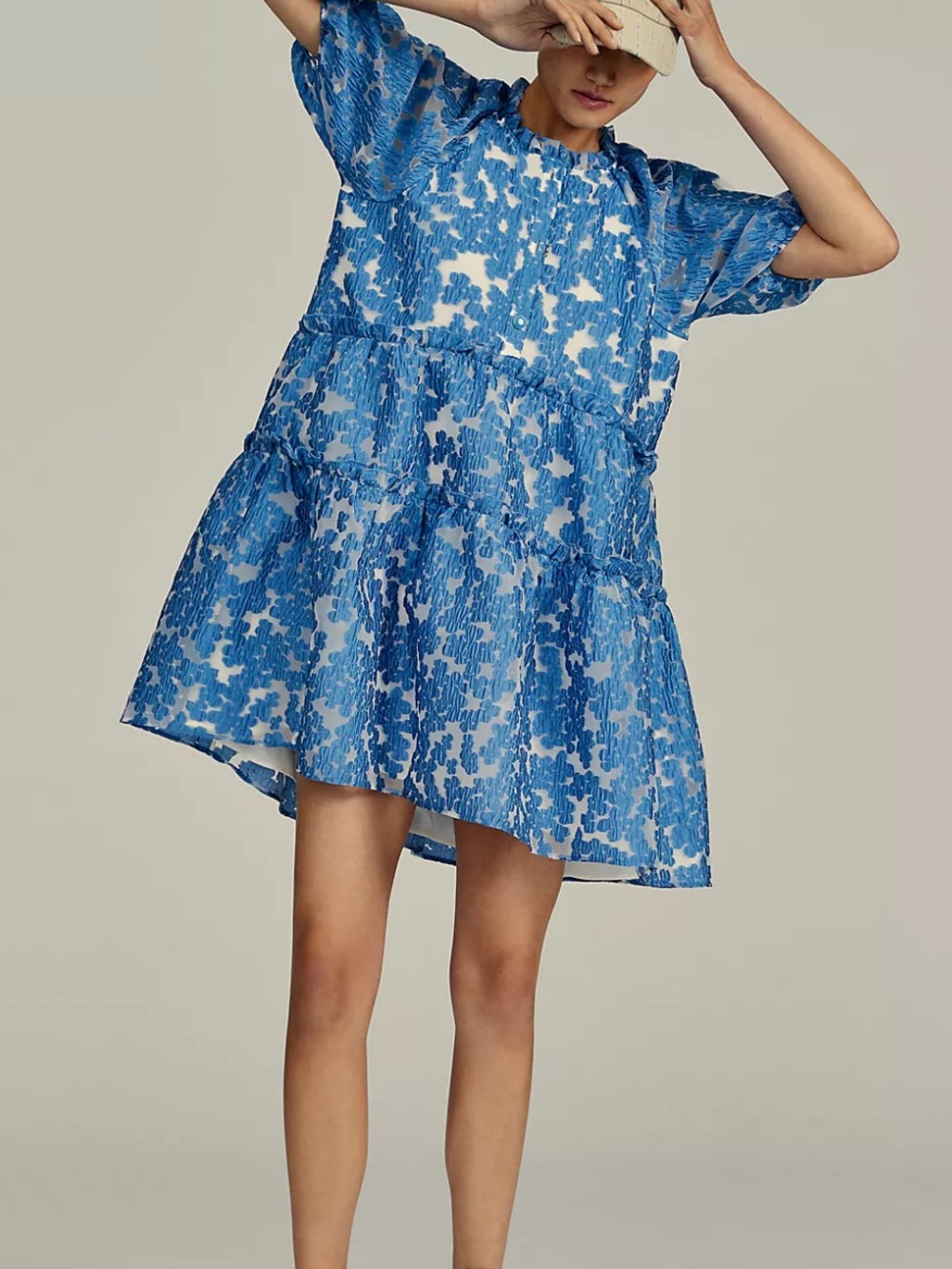 Maeve by Anthropologie Tiered Jacquard Dress